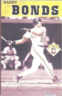 Barry Bonds PITTSBURGH PIRATES  Starline Poster MINI Promo Piece 3x5