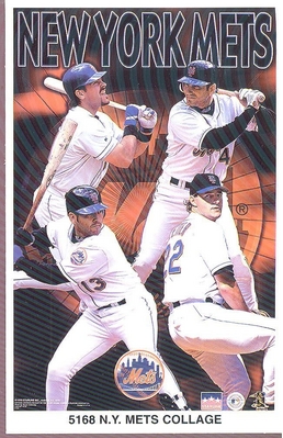 Piazza Leiter NEW YORK METS COLLAGE Starline Poster MINI Promo Piece 3x5
