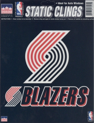 12 Portland Trail Blazers 6 inch Static Cling Stickers