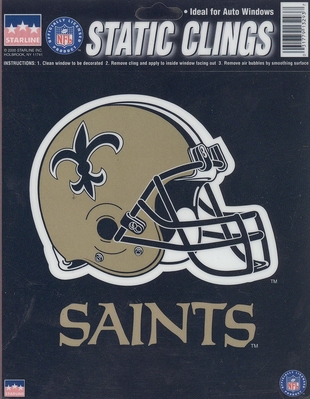 12 New Orleans Saints 6 inch Static Cling Stickers
