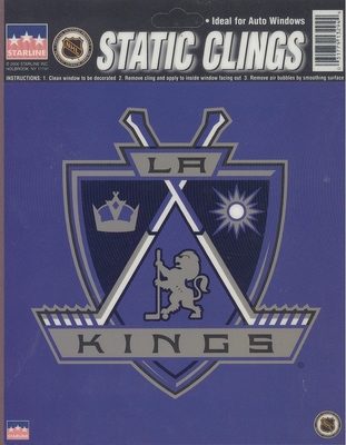 12 Los Angeles Kings 6 inch Static Cling Stickers