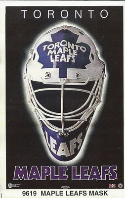 TORONTO MAPLE LEAFS MASK Original Norman James Poster MINI Promo Piece 3x5