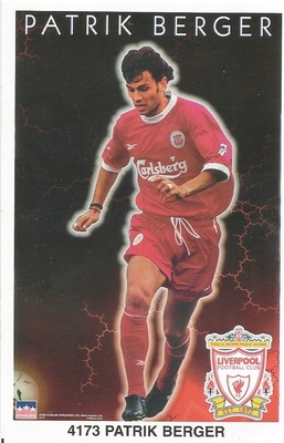 PATRIK BERGER LIVERPOOL FC Original Starline Poster MINI Promo Piece 3x5