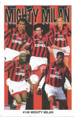 MIGHTY MILAN COLLAGE AC MILAN Original Starline Poster MINI Promo Piece 3x5