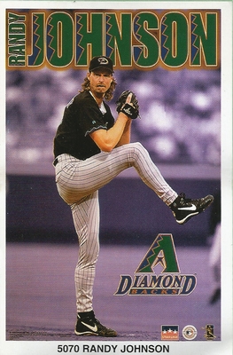 Randy Johnson ARIZONA DIAMONDBACKS Starline Poster MINI Promo Piece 3x5