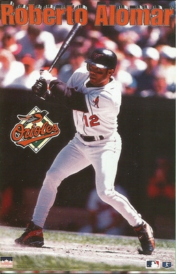 Roberto Alomar BALTIMORE ORIOLES Original Starline Poster MINI Promo Piece 3x5