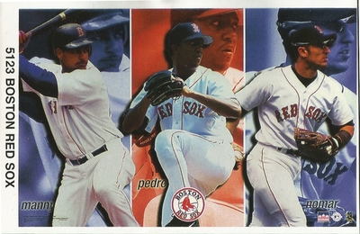 Pedro Nomar Manny BOSTON RED SOX COLLAGE Starline Poster MINI Promo Piece 3x5