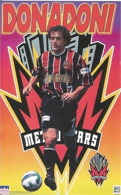 ROBERTO DONADONI NY METROSTARS MLS Original Starline Poster MINI Promo Piece 3x5