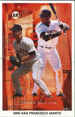 Bonds Kent SF GIANTS COLLAGE Original Starline Poster MINI Promo Piece 3x5