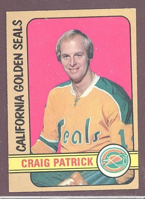 1972-73 O-Pee-Chee OPC #221 Craig Patrick EXMT CALIF.GOLDEN SEALS crease free