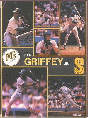 1990 Starline KEN GRIFFEY JR. Mariners Monster Poster MINI Promo Piece RARE