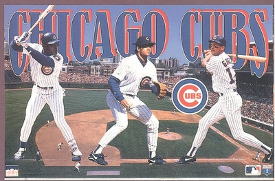 Sandberg Dawson Grace CHICAGO CUBS COLLAGE Starline Poster MINI Promo Piece 3x5