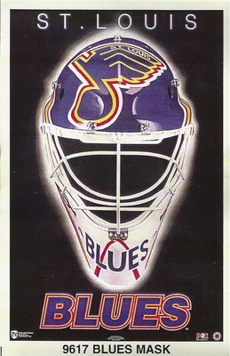ST LOUIS BLUES MASK Original Norman James Poster MINI Promo Piece 3x5