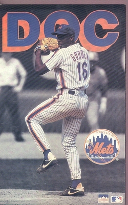 1991 Dwight \"Doc\" Gooden B&W New York Mets Original Starline Poster OOP