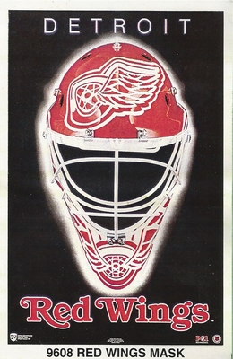 DETROIT RED WINGS MASK Original Norman James Poster MINI Promo Piece 3x5