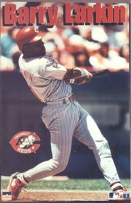 Barry Larkin CINCINNATI REDS Starline Poster MINI Promo Piece 3x5