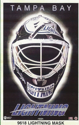 TAMPA BAY LIGHTNING MASK Original Norman James Poster MINI Promo Piece 3x5