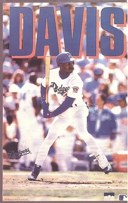 Eric Davis LOS ANGELES DODGERS Starline Poster MINI Promo Piece 3x5