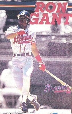 Ron Gant ATLANTA BRAVES Starline Poster MINI Promo Piece 3x5