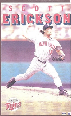 Scott Erickson MINNESOTA TWINS Starline Poster MINI Promo Piece 3x5