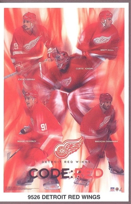 DETROIT RED WINGS COLLAGE Yzerman Hull Cujo Starline Poster MINI Promo Piece 3x5