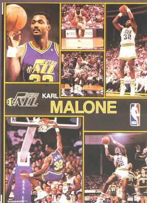 1990 Starline KARL MALONE Jazz Monster Poster MINI Promo Piece RARE