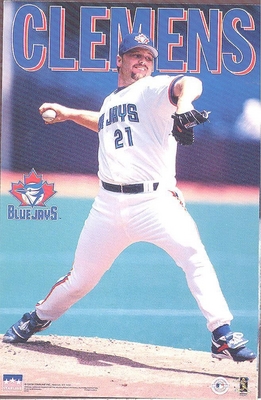 Roger Clemens TORONTO BLUE JAYS Starline Poster MINI Promo Piece 3x5