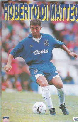 ROBERTO DI MATTEO CHELSEA FC Original Starline Poster MINI Promo Piece 3x5