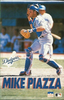 Mike Piazza LA DODGERS  Original Starline Poster MINI Promo Piece 3x5