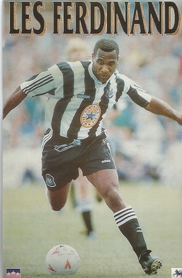 LES FERDINAND NEWCASTLE UNITED Original Starline Poster MINI Promo Piece 3x5