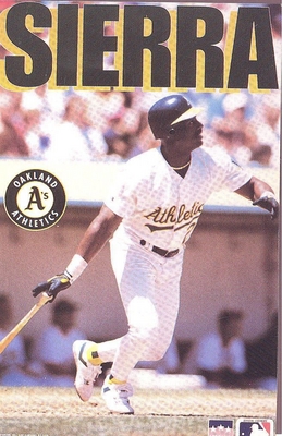 Ruben Sierra OAKLAND A\'s Starline Poster MINI Promo Piece 3x5