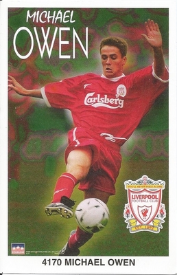 MICHAEL OWEN  LIVERPOOL FC Original Starline Poster MINI Promo Piece 3x5