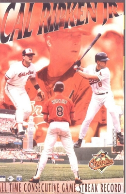 1995 Cal Ripken Baltimore Orioles \"The Streak\" Original Starline Poster