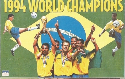 BRAZIL NATIONAL TEAM 94 WC CHAMPS Original Starline Poster MINI Promo Piece 3x5