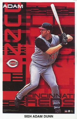 Adam Dunn CINCINNATI REDS Original Starline Poster MINI Promo Piece 3x5