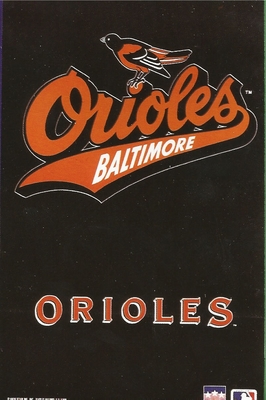 BALTIMORE ORIOLES LOGO Original Starline Poster MINI Promo Piece 3x5