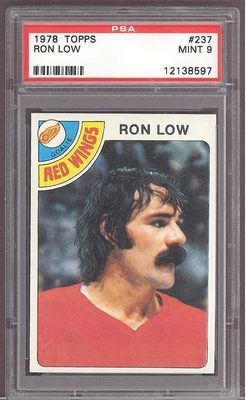 1978 Topps #237 Ron Low PSA 9 MINT DETROIT RED WINGS