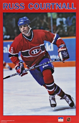 1989 Russ Courtnall Montreal Canadiens Original Starline Poster OOP