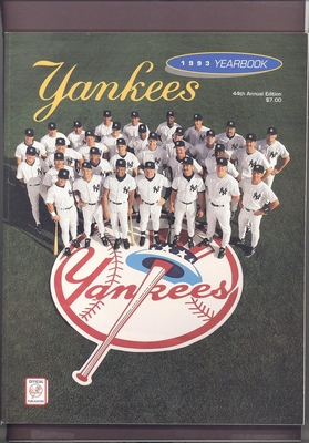 1993 NEW YORK YANKEES Yearbook NICE CONDITION