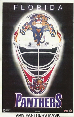 FLORIDA PANTHERS MASK Original Norman James Poster MINI Promo Piece 3x5