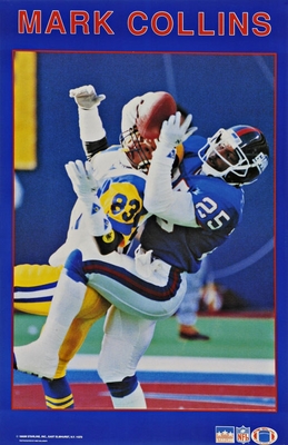 1990 Mark Collins New York Giants Original Starline Poster OOP
