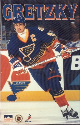 Wayne Gretzky ST LOUIS BLUES Original Starline Poster MINI Promo 3x5