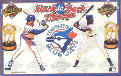 Alomar Carter TORONTO BLUE JAYS B2B CHAMPS  Starline Poster MINI Promo Piece 3x5