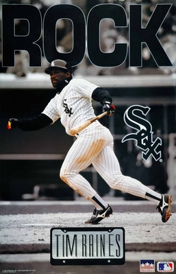 1991 Tim Raines \"THE ROCK\" Chicago White Sox Original Starline Action Poster OOP