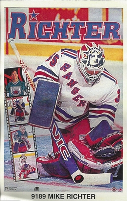 Mike Richter NEW YORK RANGERS Original Norman James Poster MINI Promo Piece 3x5