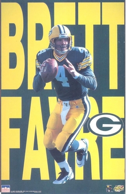 1997 Brett Favre Letters  Green Bay Packers Original Starline Poster OOP