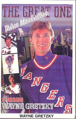 Wayne Gretzky NEW YORK RANGERS Original Norman James Poster MINI Promo 3x5