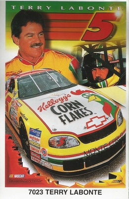 Terry Labonte Corn Flakes 5 NASCAR Poster MINI Promo Piece 3x5