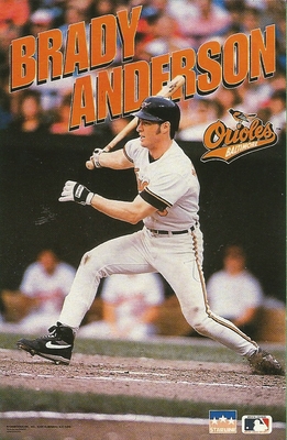 Brady Anderson BALTIMORE ORIOLES Original Starline Poster MINI Promo Piece 3x5