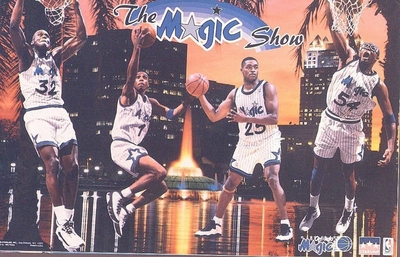 1995 Orlando Magic Collage Original Starline Poster OOP Shaquille O\'Neal Penny
